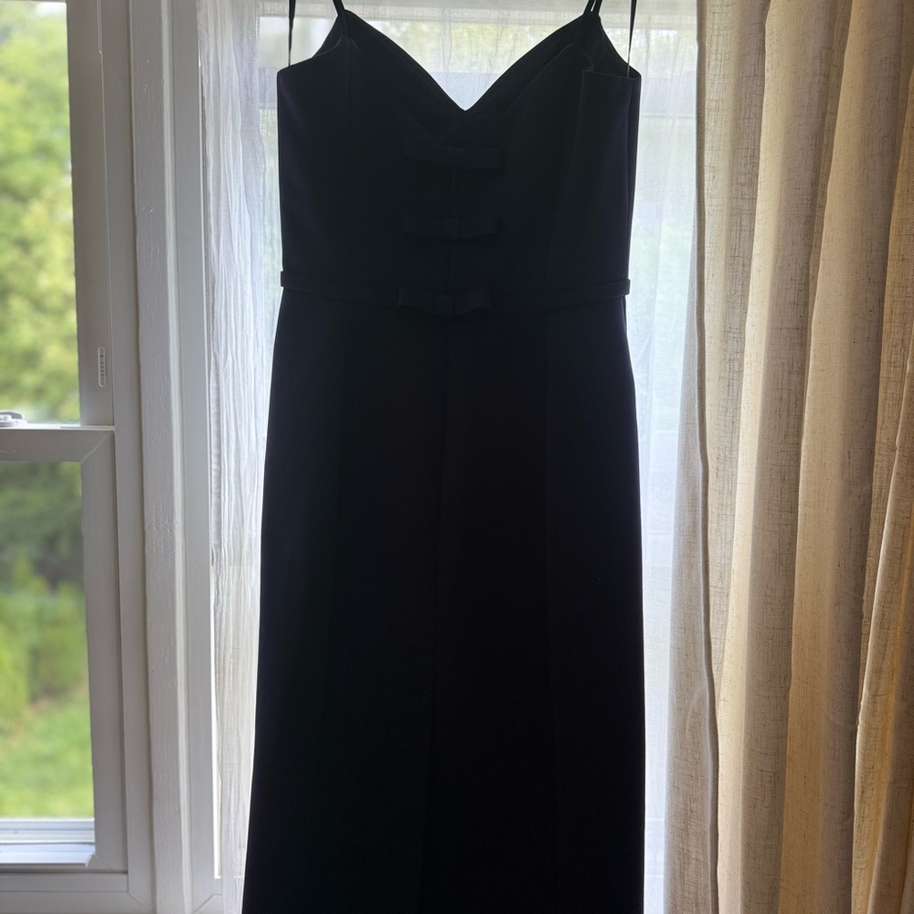 Amsale Elegant navy Midi Dress